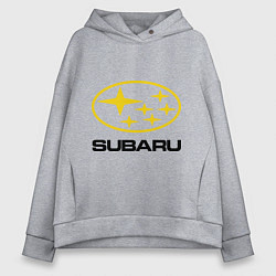 Толстовка оверсайз женская Subaru Logo, цвет: меланж