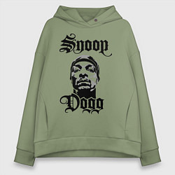 Толстовка оверсайз женская Snoop Dogg Face, цвет: авокадо