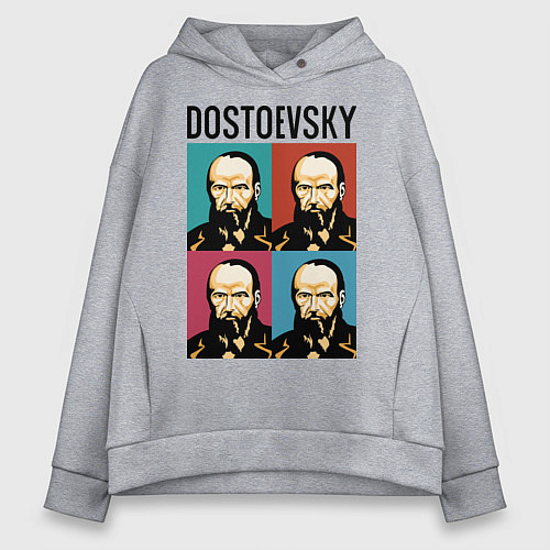 Женское худи оверсайз Dostoevsky / Меланж – фото 1