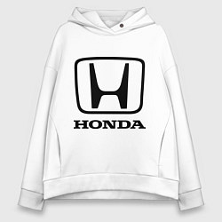 Толстовка оверсайз женская Honda logo, цвет: белый