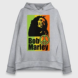 Толстовка оверсайз женская Bob Marley: Jamaica, цвет: меланж
