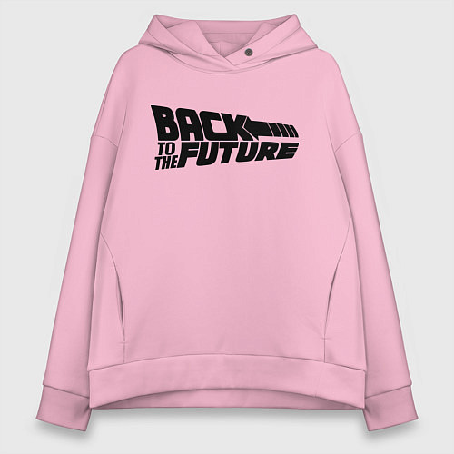 Женское худи оверсайз Back to the future / Светло-розовый – фото 1