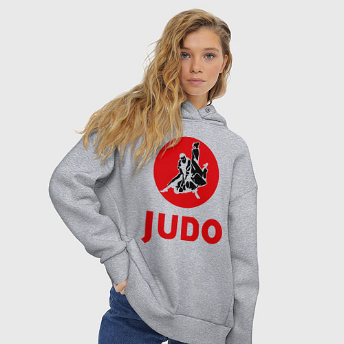 Женское худи оверсайз Judo / Меланж – фото 3