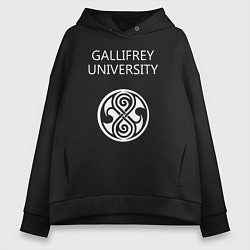 Толстовка оверсайз женская Galligrey University, цвет: черный