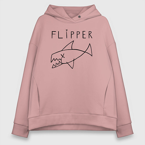 Женское худи оверсайз Flipper / Пыльно-розовый – фото 1