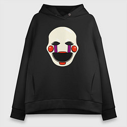 Толстовка оверсайз женская Puppet FNAF Марионетка, цвет: черный