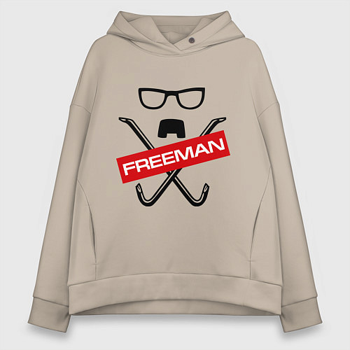 Женское худи оверсайз Freeman Pack / Миндальный – фото 1