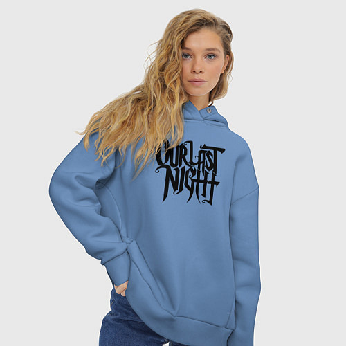 Женское худи оверсайз Our last night / Мягкое небо – фото 3
