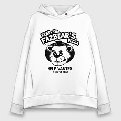 Толстовка оверсайз женская Freddy Fazbear's Pizza, цвет: белый