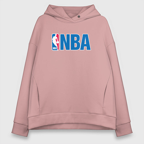 Женское худи оверсайз NBA / Пыльно-розовый – фото 1