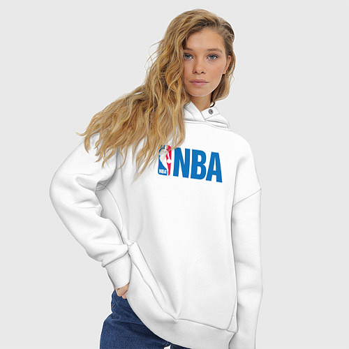 Женское худи оверсайз NBA / Белый – фото 3