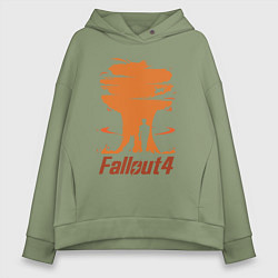 Толстовка оверсайз женская Fallout 4: Atomic Bomb, цвет: авокадо