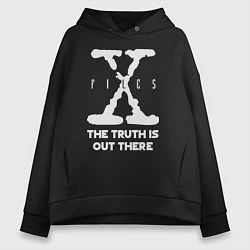 Толстовка оверсайз женская X-Files: Truth is out there, цвет: черный