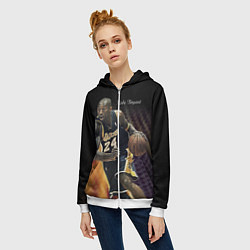 Толстовка на молнии женская Kobe Bryant, цвет: 3D-белый — фото 2