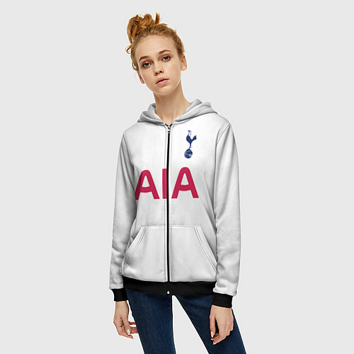 Женская толстовка на молнии Tottenham FC: AIA / 3D-Черный – фото 3