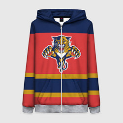 Толстовка на молнии женская Florida Panthers, цвет: 3D-меланж