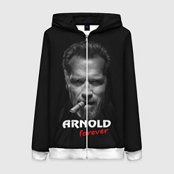 Толстовка на молнии женская Arnold forever, цвет: 3D-белый