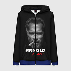 Толстовка на молнии женская Arnold forever, цвет: 3D-синий