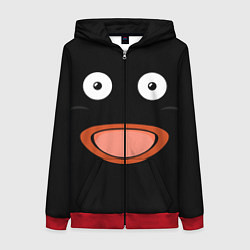 Толстовка на молнии женская Mr Popo Face, цвет: 3D-красный