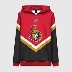 Толстовка на молнии женская NHL: Ottawa Senators, цвет: 3D-красный