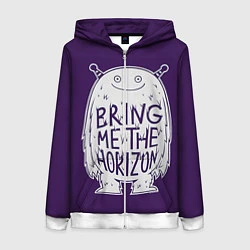 Толстовка на молнии женская Bring Me The Horizon, цвет: 3D-белый