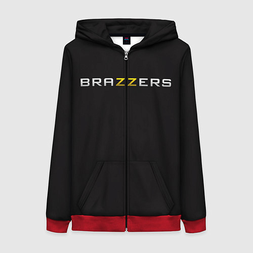 Женская толстовка на молнии Brazzers / 3D-Красный – фото 1