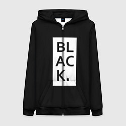 Толстовка на молнии женская Black, цвет: 3D-черный