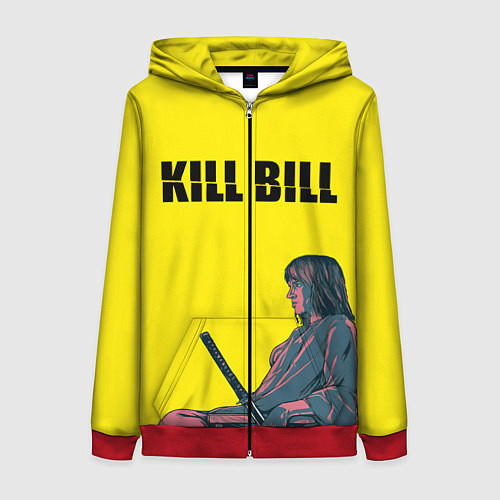 Женская толстовка на молнии Kill Bill / 3D-Красный – фото 1