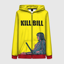 Толстовка на молнии женская Kill Bill, цвет: 3D-красный