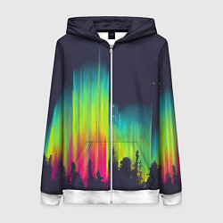 Женская толстовка на молнии Северное сияние