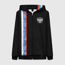 Женская толстовка на молнии Russia - Black collection 2023