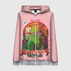 Женская толстовка на молнии Godzilla Reptar