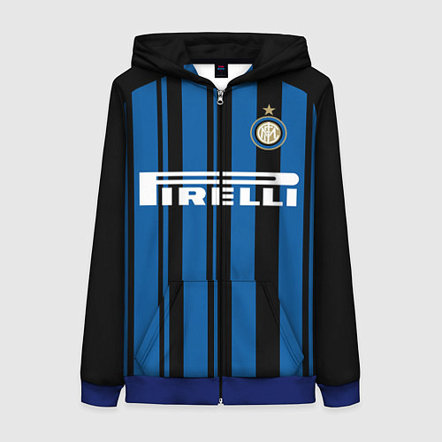 Женская толстовка на молнии Inter FC: Home 17/18 / 3D-Синий – фото 1
