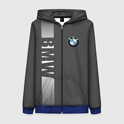 Толстовка на молнии женская BMW SPORT, цвет: 3D-синий
