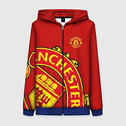 Толстовка на молнии женская FC Man United: Red Exclusive, цвет: 3D-синий