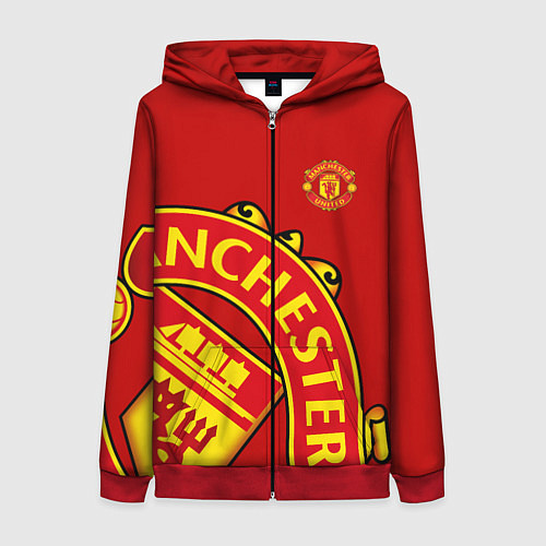 Женская толстовка на молнии FC Man United: Red Exclusive / 3D-Красный – фото 1