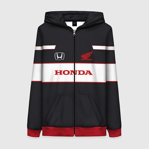 Женская толстовка на молнии Honda Sport / 3D-Красный – фото 1