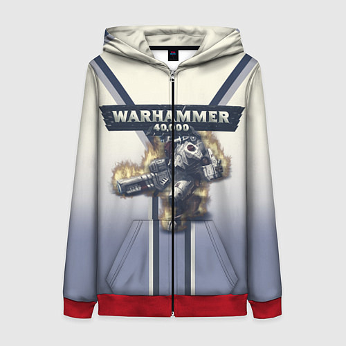 Женская толстовка на молнии Warhammer 40000: Tau Empire / 3D-Красный – фото 1