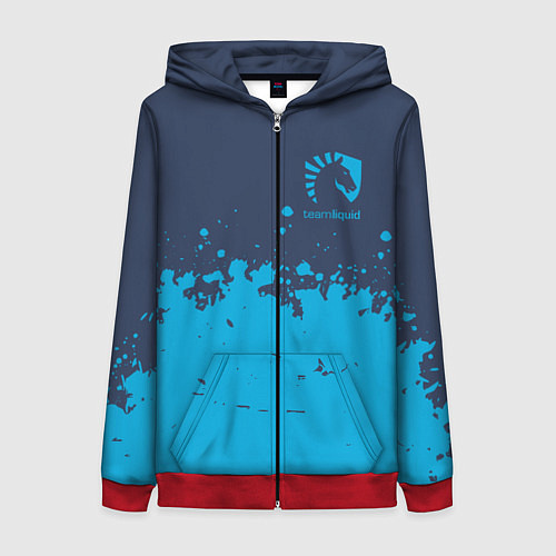 Женская толстовка на молнии Team Liquid: Color Style / 3D-Красный – фото 1