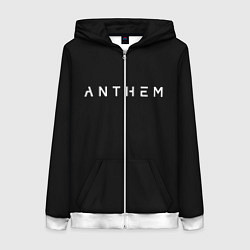 Толстовка на молнии женская ANTHEM: Black Style, цвет: 3D-белый