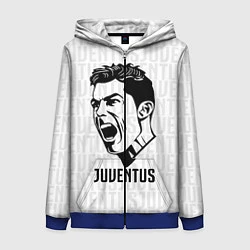 Толстовка на молнии женская Juve Ronaldo, цвет: 3D-синий