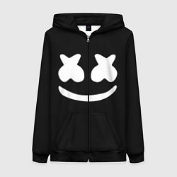 Толстовка на молнии женская Marshmello: Black Face, цвет: 3D-черный