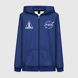Толстовка на молнии женская NASA: Special Form, цвет: 3D-синий