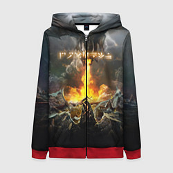 Женская толстовка на молнии TES: Dragon Flame