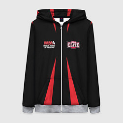 Толстовка на молнии женская MMA Elite, цвет: 3D-меланж