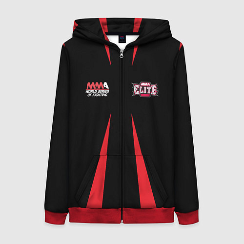 Женская толстовка на молнии MMA Elite / 3D-Красный – фото 1