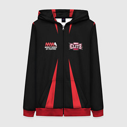 Толстовка на молнии женская MMA Elite, цвет: 3D-красный