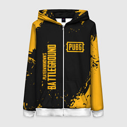Толстовка на молнии женская PUBG: Black Fashion, цвет: 3D-белый