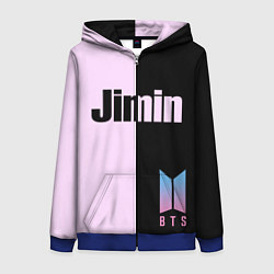 Толстовка на молнии женская BTS Jimin, цвет: 3D-синий