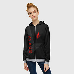 Толстовка на молнии женская Astralis: Dark Style, цвет: 3D-меланж — фото 2